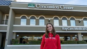 Photo of Laney Higgins at the USF Concussion Center