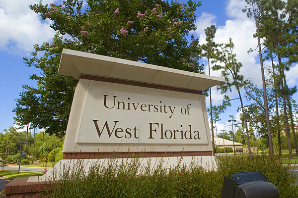 UWF campus sign, Pensacola