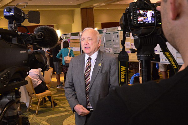 Vice President for USF Health Research Phillip Marty, PhD, takes a minute for an interview by CTTV.